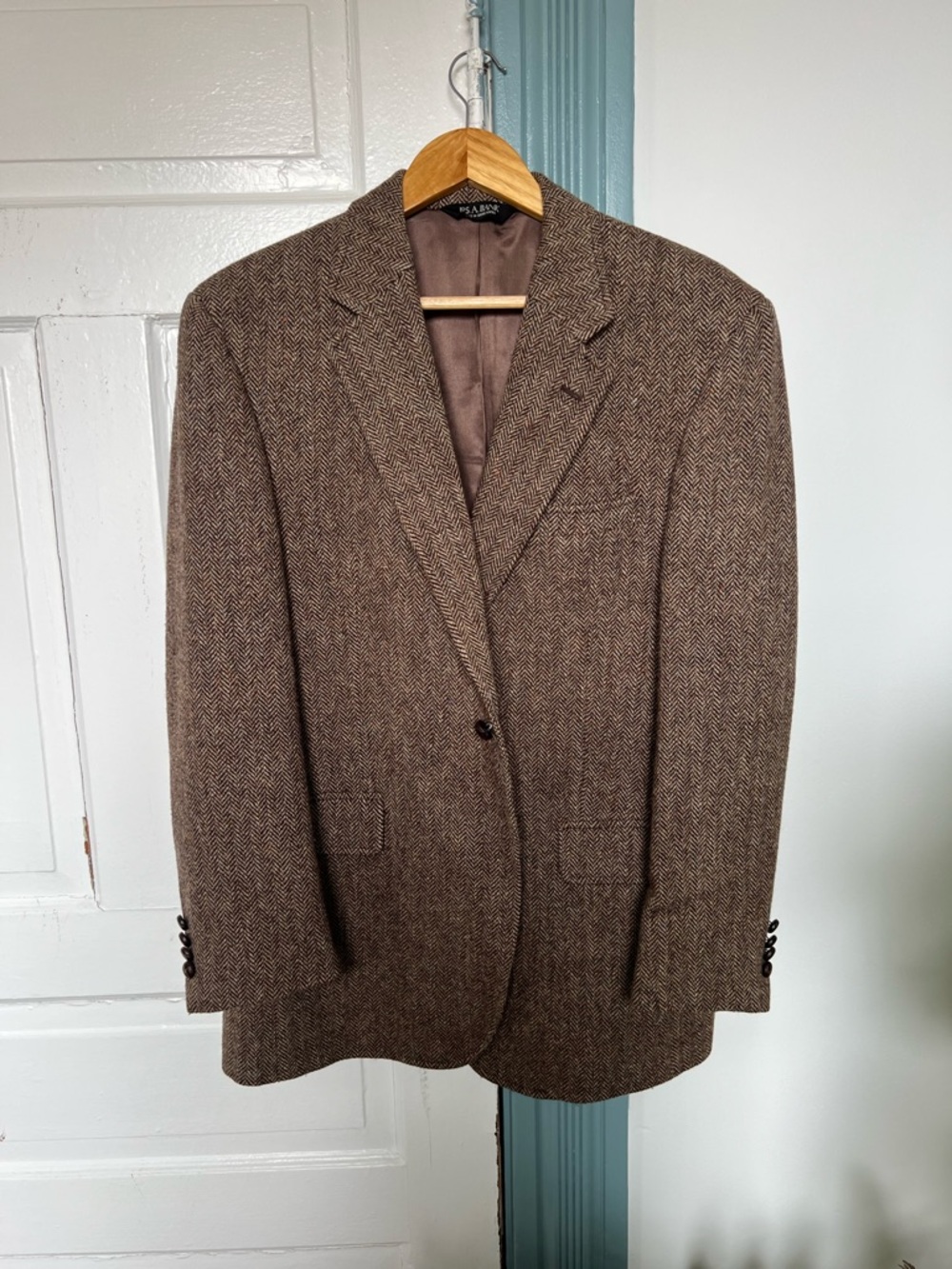 Jos. A. Bank Brown Herringbone Sport Coat